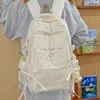 Mochila feminina estilo coreano 2025 novo modelo, simples e fofa, mochila para laptop de grande capacidade, leve, mochila da moda para estudantes do ensino fundamental e médio