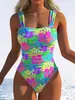 Europeu e Americano 26 Novo Transfronteiriço AliExpress Alças Finas Sexy Costas Nuas Fonte Termal Maiô Peça Única Biquíni Integrado Feminino