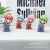 Llavero de Super Mario con colgante de muñeca escolar, pequeño regalo de PVC con pegamento suave, llavero de Mario con colgante para bolso.