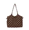 Bolsa de Lona Grande de Gran Capacidad para Mujer 2026, Estilo Coreano, Tendencia Ins, Bordado de Letras, de Mano y de Hombro, Bolsa Simple para el Trabajo
