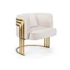 Sillón individual, acero inoxidable color dorado de lujo ligero, moderno minimalista para sala de estar, recepción de ocio y silla de reunión