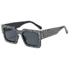 Nuevas gafas de sol de moda cuadradas para hombre y mujer con incrustaciones de diamantes de alta calidad, gafas de sol transfronterizas europeas y americanas para discoteca y club nocturno, gafas de sol de moda