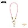 Cordón de alta gama para teléfono móvil 6MM resistente para colgar en el cuello ajustable para exteriores anti-pérdida cuerda trenzada para muñeca delicada oro