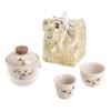 Juego de Té de Viaje Serie Múltiple de Flores Chinas Ceniza de Planta Juego de Té Kung Fu Portátil para Exterior Una Olla Dos Tazas Taza Rápida para Invitados