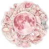 50 pegatinas vintage de acuarela rosa con animalitos tiernos, postres, lazos y diseños florales, adecuadas para materiales estilo ins transfronterizos