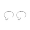 Pendientes Cuadrados con Gancho para Oreja para Hombres y Mujeres, Pendientes Distintivos de Nicho, Clavo de Cartílago para Oreja con Sentido Avanzado, Pendientes Geométricos de Moda Hip-hop para Hombres, Pendientes Versátiles