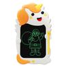 Placa de escrita LCD colorida de gato de desenho animado de 10 polegadas, placa de desenho para grafite de proteção ocular infantil, placa de escrita de energia luminosa eletrônica LCD