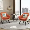 Sofá Pequeño Individual de Moda para Personas Perezosas, Adecuado para Terapia Psicológica, Apartamentos de Alquiler Económicos, Apartamentos Pequeños, Muebles de Cuero y Madera de Ocio de Moda