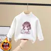 Camiseta de Manga Larga para Niña Otoño/Invierno 2026 Nuevo Estilo Camiseta Térmica de Forro Polar para Niñas Pequeñas