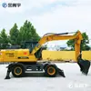 Excavadora 150 Nueva, Tracción en las Cuatro Ruedas, Excavadora Mediana de 15 Toneladas, Compra Transfronteriza de Excavadora Caterpillar Sany 215