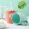 Vaso para lavar para uso doméstico, vaso para cepillarse los dientes para dormitorio de estudiante, juego de vasos para enjuague bucal simple y creativo para parejas y niños