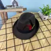 Sombrero de Caballero Estilo Coreano Borde Rizado Lana Sombrero Jazz Sombrero Playa Shanghai Hombres y Mujeres Retro Bombín Sombrero de Copa Oficial para Novio Moda