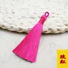 8cm Súper Corto Gordito Nuevo Llegada Borla con Espiral Pura Hecha a Mano Exquisito Nudo Chino Rayón Espiga Colgante Bigotes