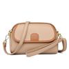 Bolsa de couro genuíno Mom 2024 Nova moda Multi-camadas Bolsa pequena Versátil Bolsa de ombro feminina Crossbody Bolsa para celular