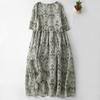 Nuevo Vestido Floral de Verano 2026 con Cuello Redondo, Femenino y Elegante, Falda de Longitud Media Adelgazante