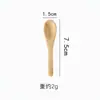 Cucharas Pequeñas de Bambú en Stock, Cucharas para Arroz de Bebé, Cucharas para Yogur y Helado, Mini Cucharas de Bambú, Se Pueden Grabar con Logo