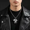 Colgante de Pegaso y Unicornio para Hombre Collar Personalizado de Hip-Hop Tendencia Europea y Americana Cadena para Suéter Hip-Hop de Hombres Mitología Griega