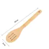 Espátula de cocina antiadherente transfronteriza, espátula de nan bambú para uso doméstico sin pintar, juego de siete piezas de espátulas y cucharas de bambú
