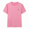 Camiseta de Manga Corta para Hombre de Comercio Exterior de Verano Rl con Logo de Caballo, Color Sólido, Corte Ajustado, Bordada, Talla Europea, Logo Olo, Algodón Puro, Cuello Redondo, Versátil P