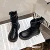 Dr. Infantil. Botas Martens 2026 Otoño/Invierno Nuevas Botines Estilo Británico para Niña Versátiles para Niñas Estilo Cremallera Lateral Botas Fruncidas
