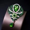 Broche gota d'água de vidro pesado acessórios de moda outono e inverno corsage feminino multicolor opcional atacado
