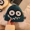 Bonito y Divertido Gorro de Lana Tejido para Mujer en Otoño e Invierno Nuevo Estilo Cálido Estudiante Pareja Gorro Baotou Gorro con Protección para las Orejas para Cabeza Grande