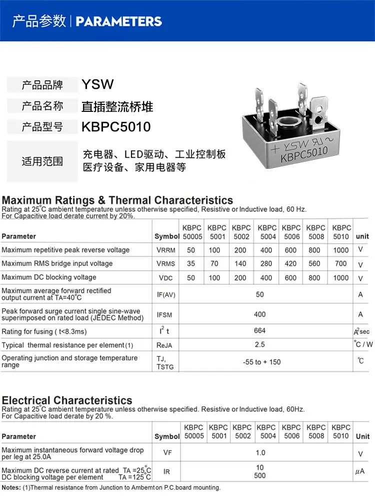 KBPC5010详情
