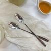 Colher de sopa quente requintada ins de alta aparência colher de sopa doméstica colher de alimentação colher de comer para estudante colher longa de celebridade da internet BH354