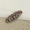 Grampo de Cabelo Triângulo Geométrico de Tricô Listrado Estilo Coreano Doce Temperamento Versátil Franja Presilha BB Presilha Lateral Grampo Retangular
