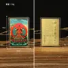 Novo Cartão de Pintura Colorida Tibetana Ksitigarbha Amitabha Buda Samantabhadra Manjushri Jambhala Amarelo Mahasthamaprapta Cartão Metálico Portátil para Afinidade