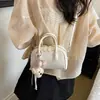 Bolso de Hombro Nuevo y Elegante Primavera 2026, Bolso Cruzado de Moda, Bolso de Mano con Patrón de Lichi, Bolso Cuadrado Pequeño de Alto Valor