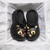 Zapatos Transpirables con Agujeros para Mujer Ropa Exterior 2024 Verano Eva Dung Sense Plataforma Sandalias de Playa Antiolor con Aumento de Altura Chanclas con Agujeros