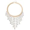 Joyería Transfronteriza Europea y Americana Collar Multicapa Largo con Borla de Perlas Cadena de Lana Exagerada con Letra Personalizada de Moda Cadena para Clavícula