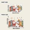 Fun-F893 Pueblo Navideño Pintado Papá Noel y Muñeco de Nieve Sala de Estar Dormitorio Decoración del Hogar Pegatinas de Embellecimiento