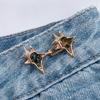 Hebilla de Cintura Estrella Cruzada Par Hebilla Removible Sin Clavos Sin Costuras Botón de Cintura para Pantalones Cintura Grande Cambia Cintura Pequeña Artefacto Ajustado