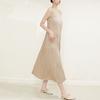 Miyake Vestido sin mangas adelgazante plisado de alta gama a la moda para mujer, verano nuevo, vestido de chaleco elegante y suave con tirantes