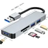 Hub de expansión tipo C transfronterizo, concentrador, divisor multipuerto, adaptador USB, estación de acoplamiento para portátil