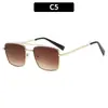 Gafas de Sol Metálicas con Doble Puente de Estilo Europeo y Americano Transfronterizas, Elegantes y Modernas Gafas Unisex con Protección UV