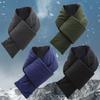 Bufanda de Cuello Cálida de Plumas Japonesa y Coreana para Otoño e Invierno para Hombres y Mujeres, Resistente al Frío e Impermeable, Estilo Nuevo, Forro de Felpa, Color Sólido, Bufanda Portátil y Plegable