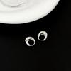 Europa y Estados Unidos viento frío raya geométrica redonda metal pendientes moda mujer simple temperamento pendientes fabricantes pendientes al por mayor