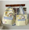 Nova Bolsa de Estudo Estilo Preppy Fresca e Doce, Bolsa de Mão Ins, Mochila de Grande Capacidade para Aluno do Ensino Fundamental
