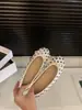 Sapatos de Salto Baixo com Laço Plano Estilo Francês Elegantes para Mulheres, Sapatilhas Francesas de Cetim com Bolinhas Primavera 2026