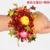 Flor de Pulso para Dança de Jardim de Infância Dia das Crianças Performance Flor de Mão Lantejoula Evento Esportivo Acessórios Pulseira com Sino