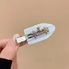 Pasador de Metal con Flor Dulce y Fresco para el Cabello de Mujer Pinza para Flequillo Roto Sin Costuras Pinza Lateral Pinza de Pato Accesorios para el Cabello
