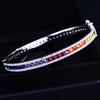 Pulsera de Tesoro de Color de Lujo Ligero Estilo Lulu de Celebridad de Internet Industria Pesada Micro-incrustada Diamante de Alto Carbono Zircón Turmalina Colorida Hebilla Pulsera
