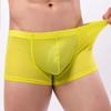 Nuevos Calzoncillos de Malla Transpirables Sexys de Nylon con Bolsillo para Hombre High Sense Ropa Interior para Hombre de Comercio Exterior