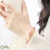 Pulseira de Cristal de Morango Natural para Mulheres Flor de Pessegueiro Pêssego Zhiyao Pixiu Novo Presente de Aniversário Chinês para Namorada