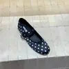 Sapatos Baixos Estilo Ballet com Bolinhas Pretas para Mulheres, Novo Modelo de Outono, Sapatos Mary Jane Elegantes e Delicados que Combinam Bem com Vestidos