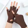 Guantes de medio dedo estilo fino ultraligeros para verano protección solar cinco dedos expuestos longitud media duraderos para recoger té conducir ciclismo verano