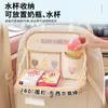 Bolsa de almacenamiento para respaldo de asiento de coche, Asiento multifuncional para coche, Portavasos para coche, Mesa pequeña plegable de dibujos animados para niños en el coche